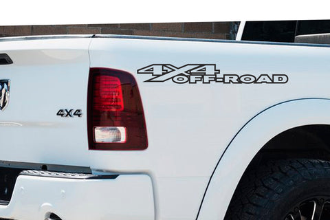 Black 4x4 Off-Road Bedside Vinyl Decals  Dodge Ram 1500 2500 3500 Power Wagon