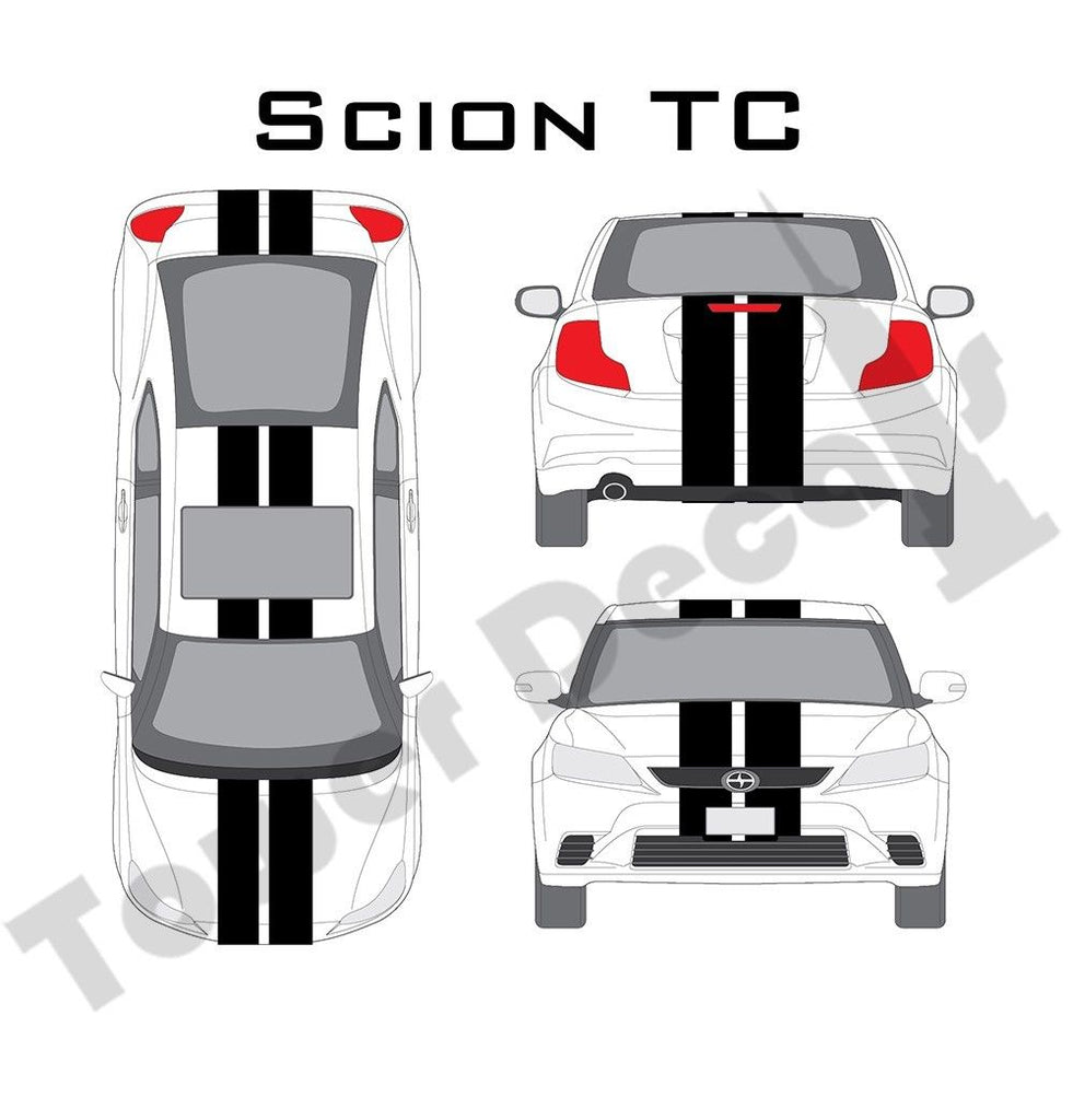 Scion Windshield Decal – 5x40 Inch Vinyl Sticker For Front/Rear Back Window – Gloss White