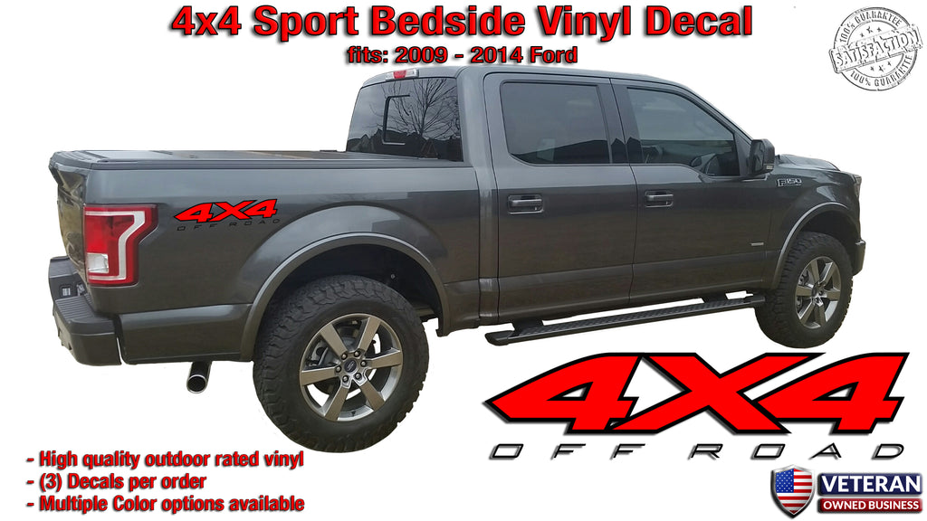 Sport Rocky Mountain Decals Fits Ford Bedside Truck Sticker Vinyl in 6  Colors 2 Pieces. 