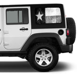 Universal Texas Flag Black & White Window Tint Perforated Vinyl Fits: Jeep 2/4 Door Hard Top