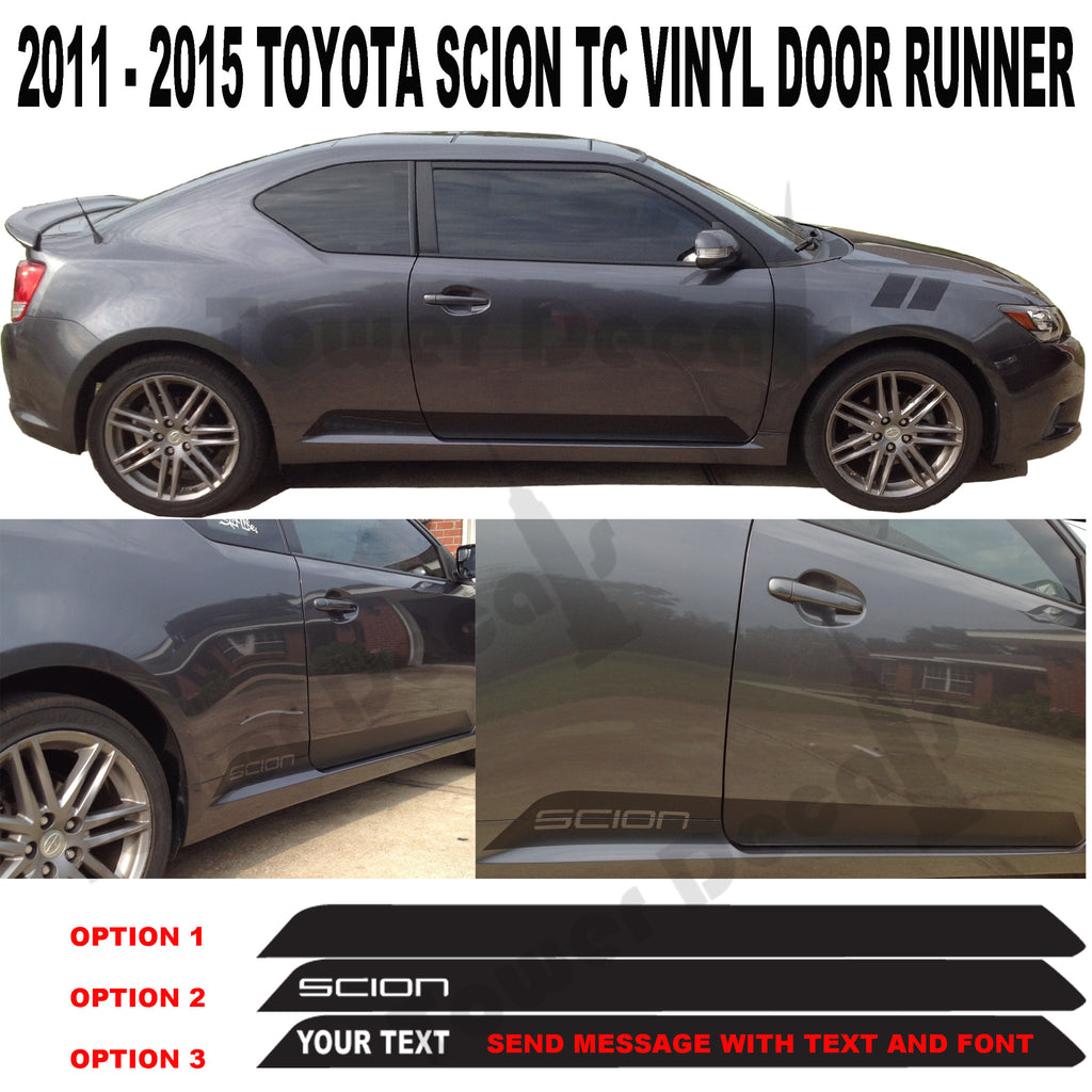 20112015 Toyota Scion TC Door Runner Vinyl Graphic Scion Accessories