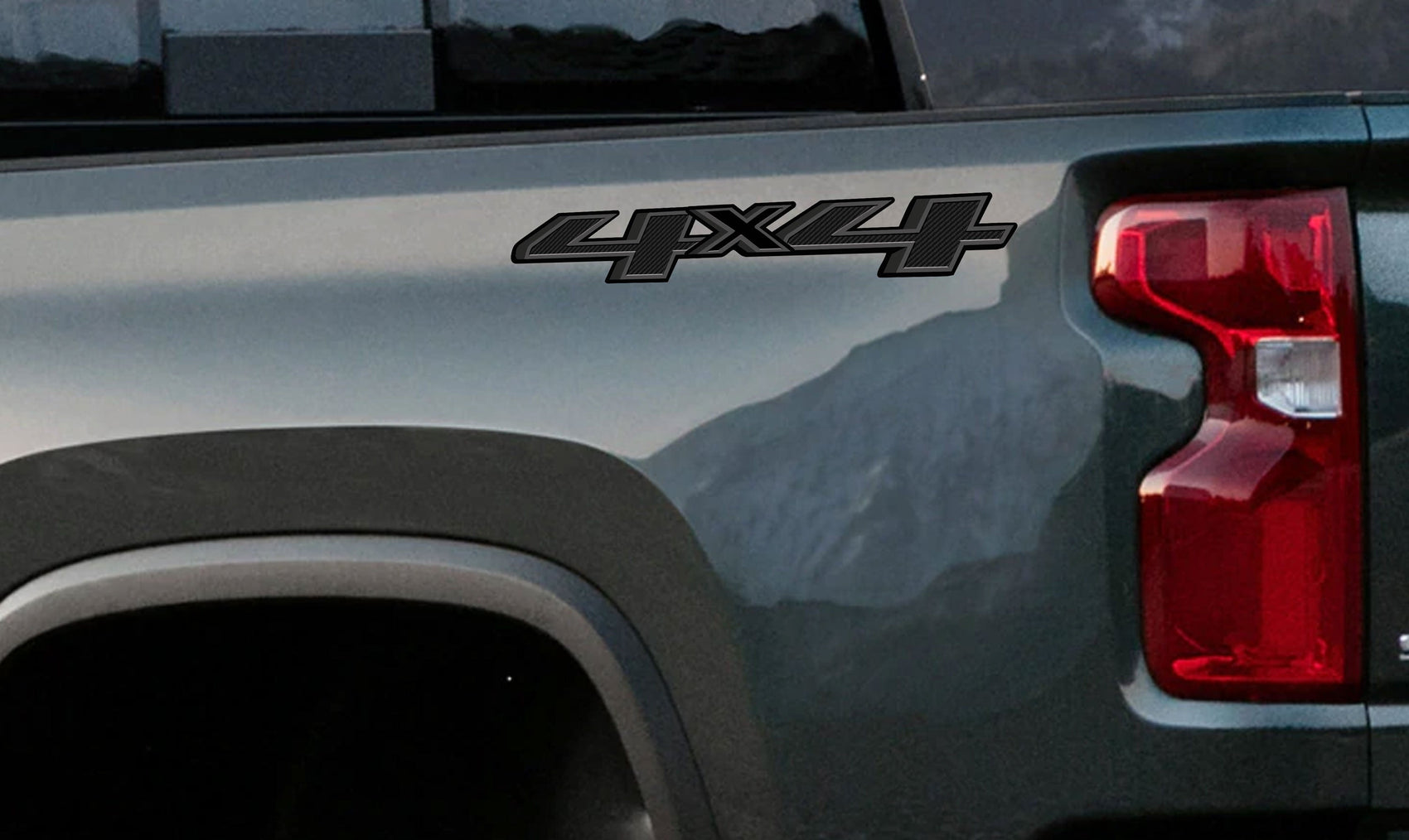 4x4 Vinyl Decal for Truck Bed Fits: 2014-2018GMC Chevrolet Silverado