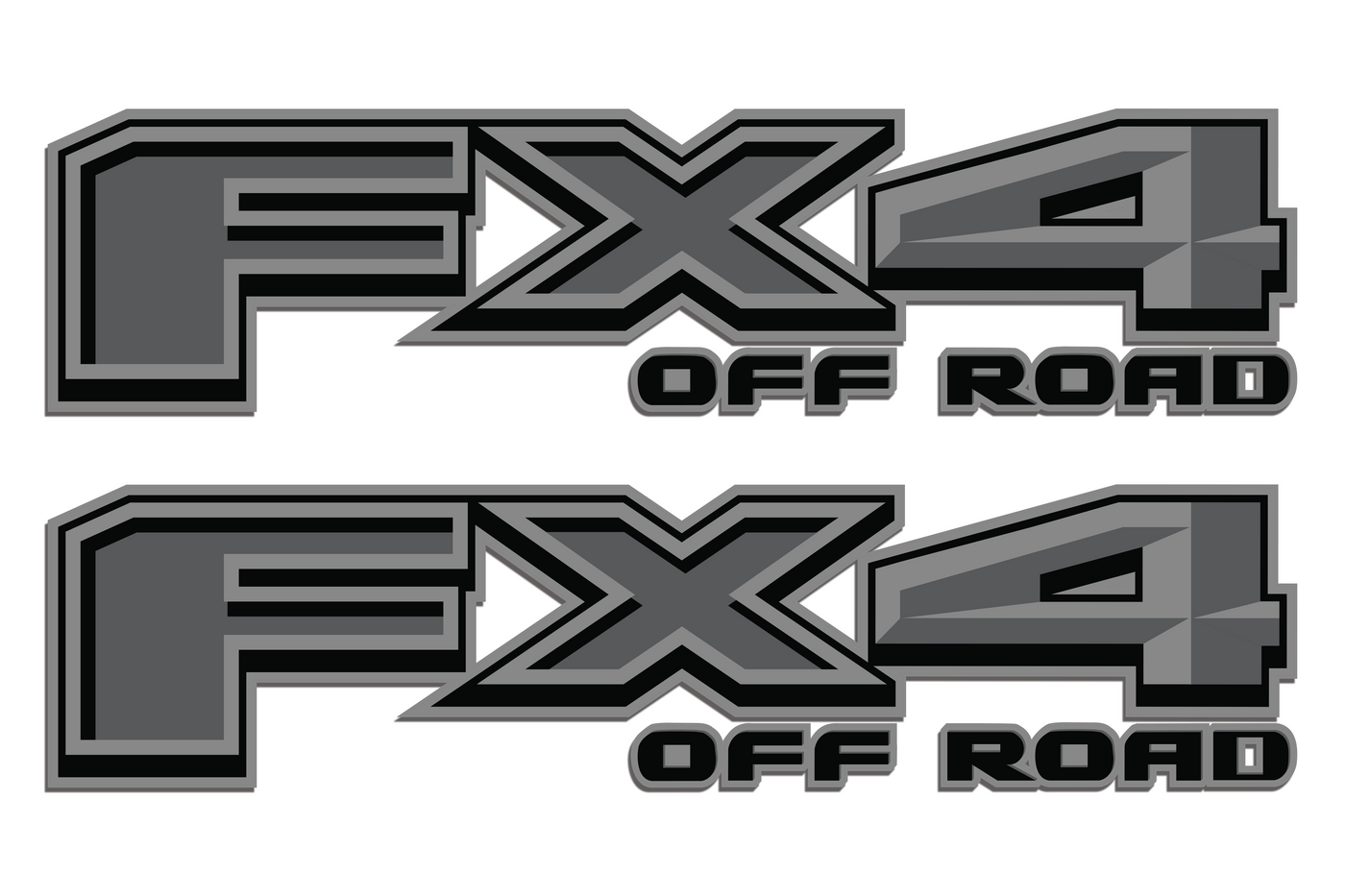 FX4 Off Road 2-Color 3D Vinyl Decal Fits 2021 Ford F150 -F450