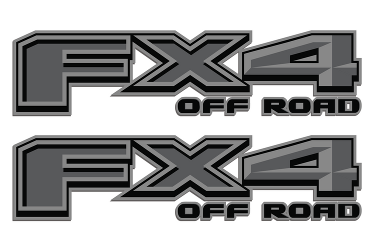 FX4 Off Road 2-Color 3D Vinyl Decal Fits 2021 Ford F150 -F450