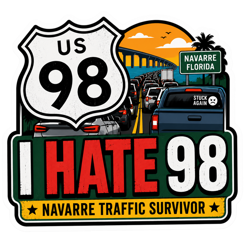 I HATE 98 Vinyl Stickers.