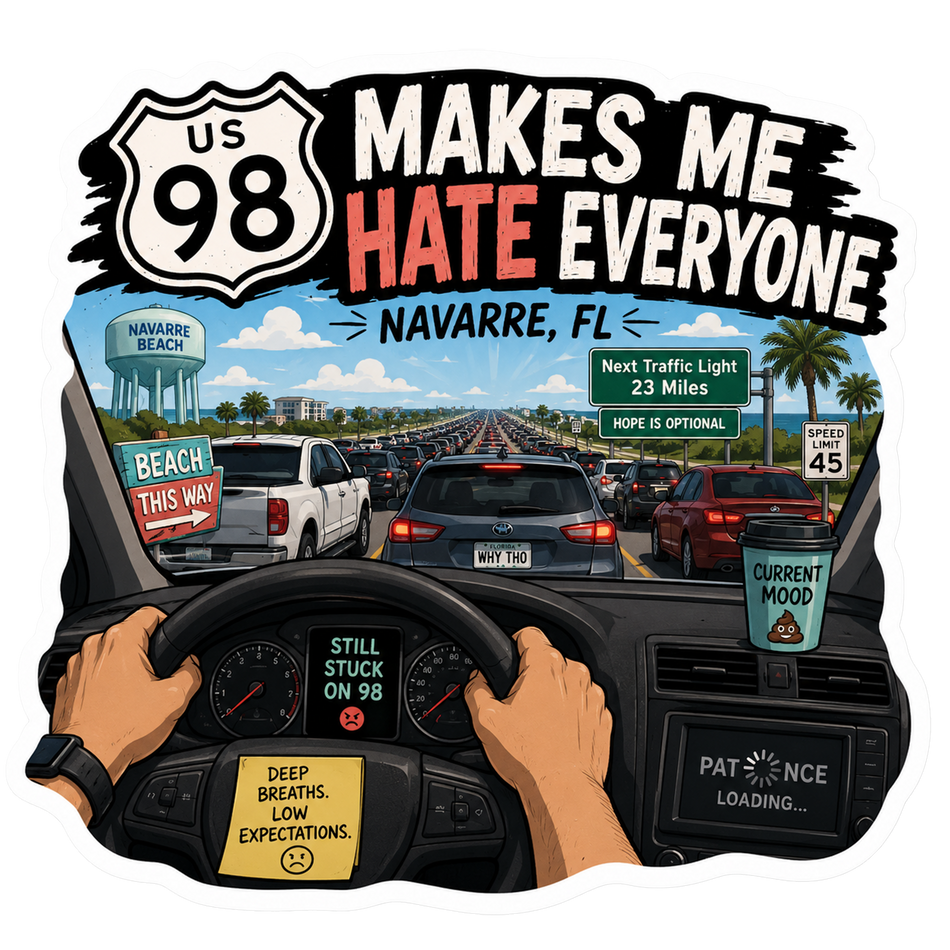 I HATE 98 Vinyl Stickers.