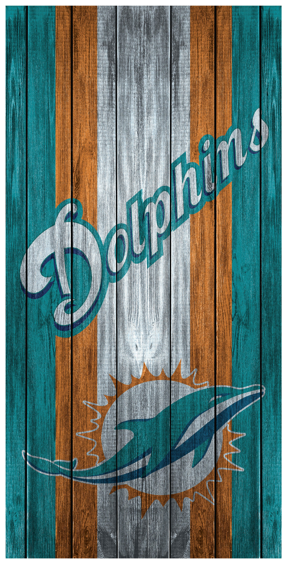 2 x Miami Dolphins Football Cornhole Board Bag Toss Vinyl Wrap Set- Universal Fit Oracal 3M