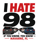 I HATE 98 Vinyl Stickers.