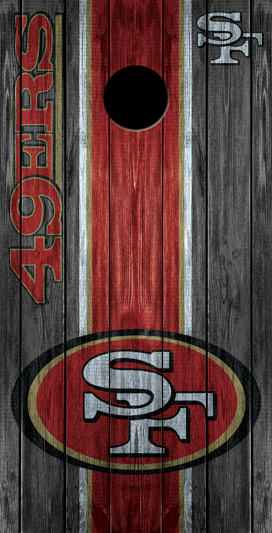 2 x San Francisco 49rs Football Cornhole Board Bag Toss Vinyl Wrap Set- Universal Fit Oracal 3M