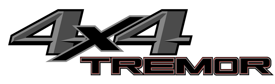 Tremor 4x4 3D Printed Truck Bed Vinyl Decal for Ford Trucks