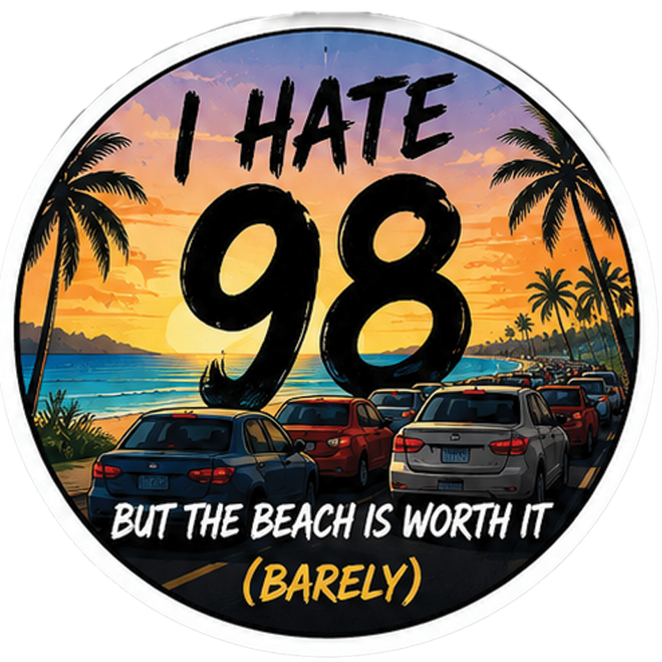 I HATE 98 Vinyl Stickers. V2