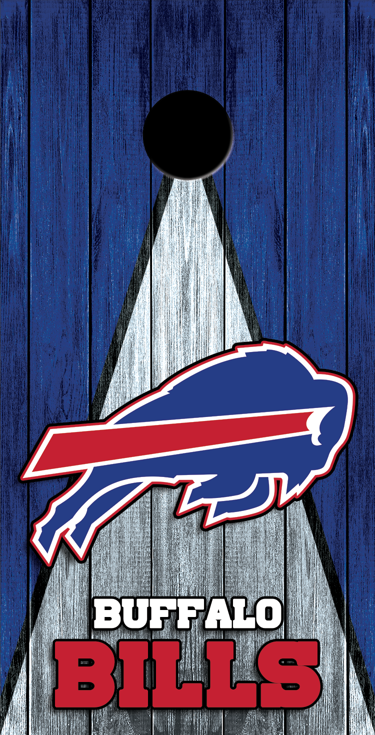 2 x Buffalo Bills Football Cornhole Board Bag Toss Vinyl Wrap Set- Universal Fit Oracal 3M
