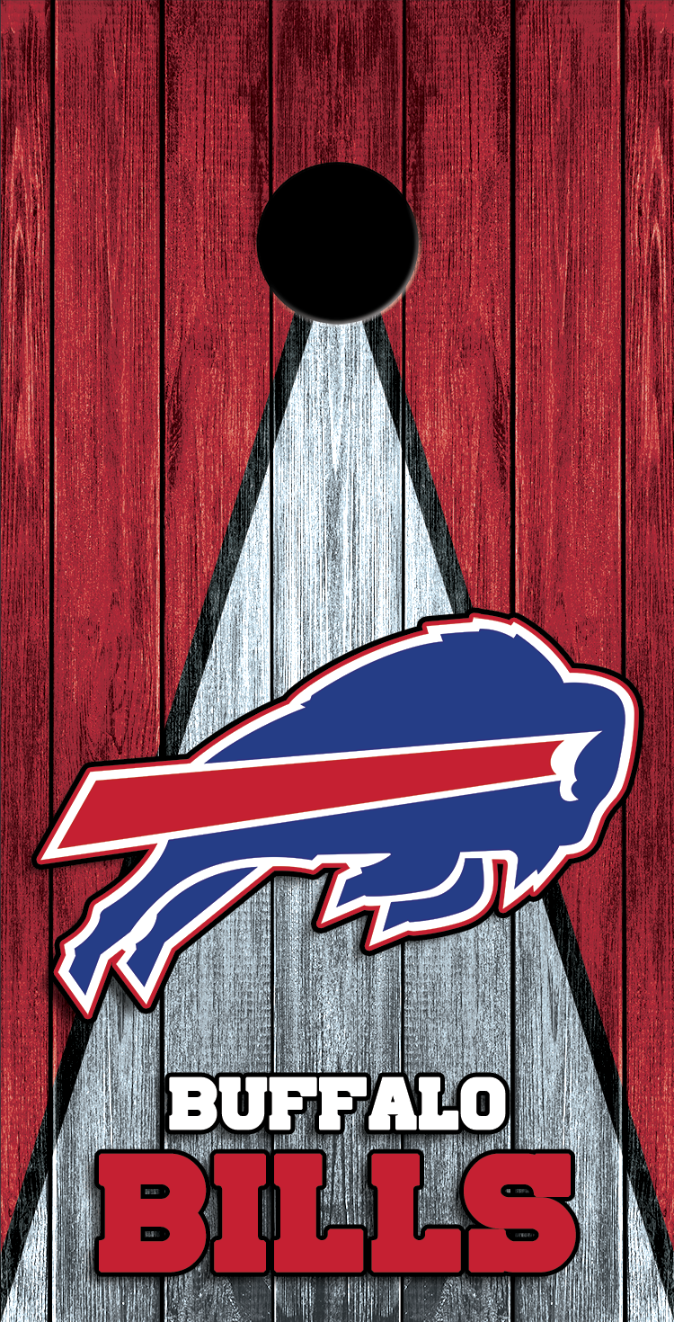 2 x Buffalo Bills Football Cornhole Board Bag Toss Vinyl Wrap Set- Universal Fit Oracal 3M