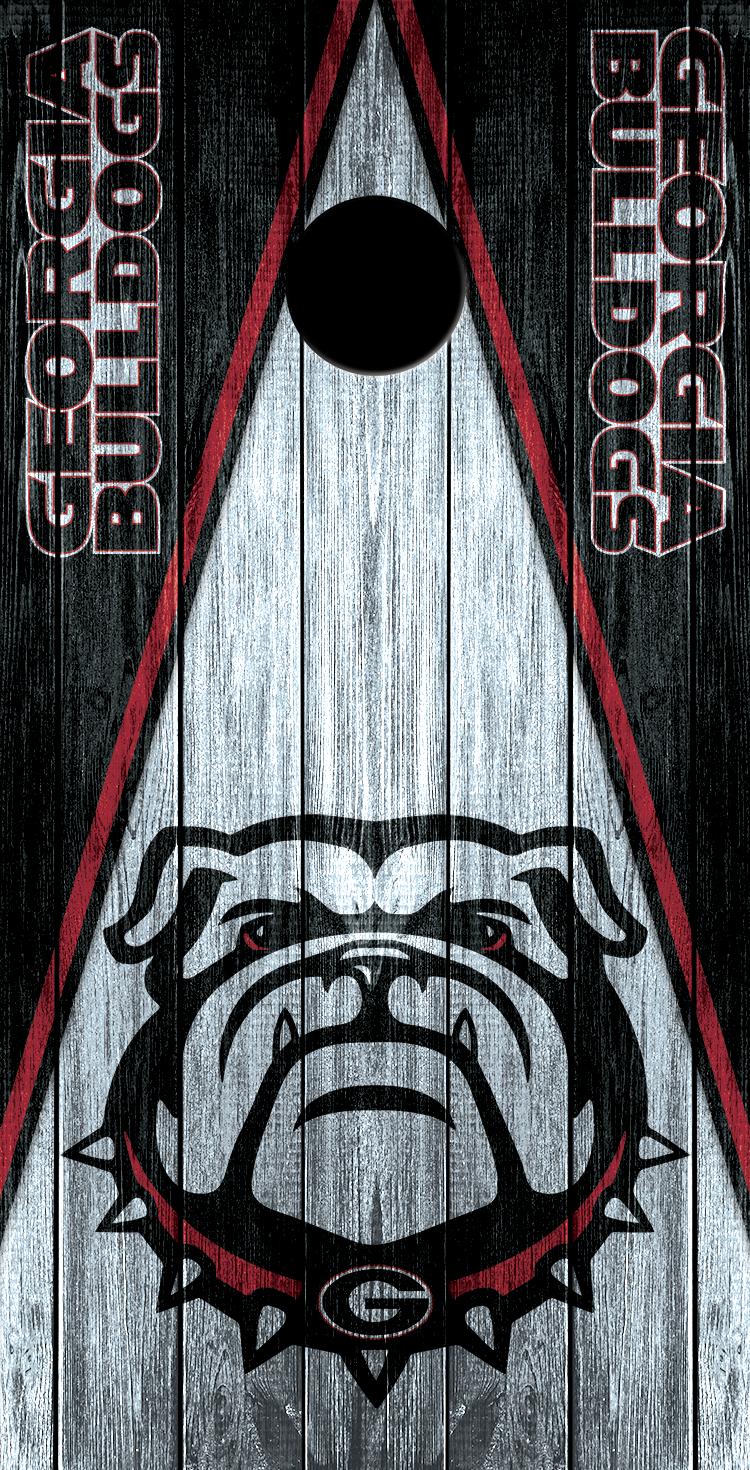 2 x Georgia Bulldogs Football Cornhole Board Bag Toss Vinyl Wrap Set- Universal Fit Oracal 3M