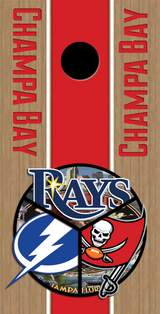 2 x Tampa Bay Buccaneers Football Cornhole Board Bag Toss Vinyl Wrap Set- Universal Fit Oracal 3M