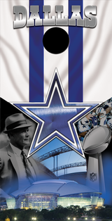 2 x Dallas Coyboys Football Cornhole Board Bag Toss Vinyl Wrap Set- Universal Fit Oracal 3M