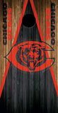 2 x Chicago Bears Football Cornhole Board Bag Toss Vinyl Wrap Set- Universal Fit Oracal 3M