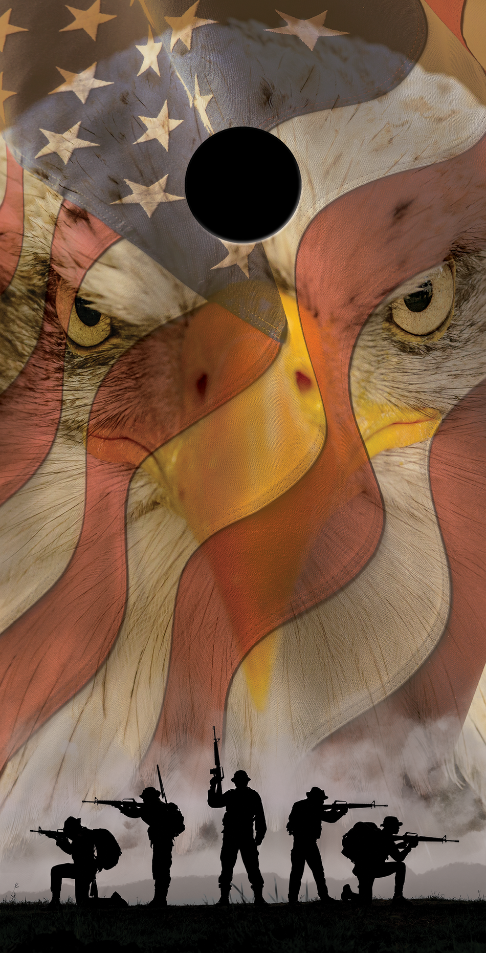 2 x Cornhole Board Bag Toss Vinyl Wrap Set-American Eagle/Flag Universal Fit Oracal 3M