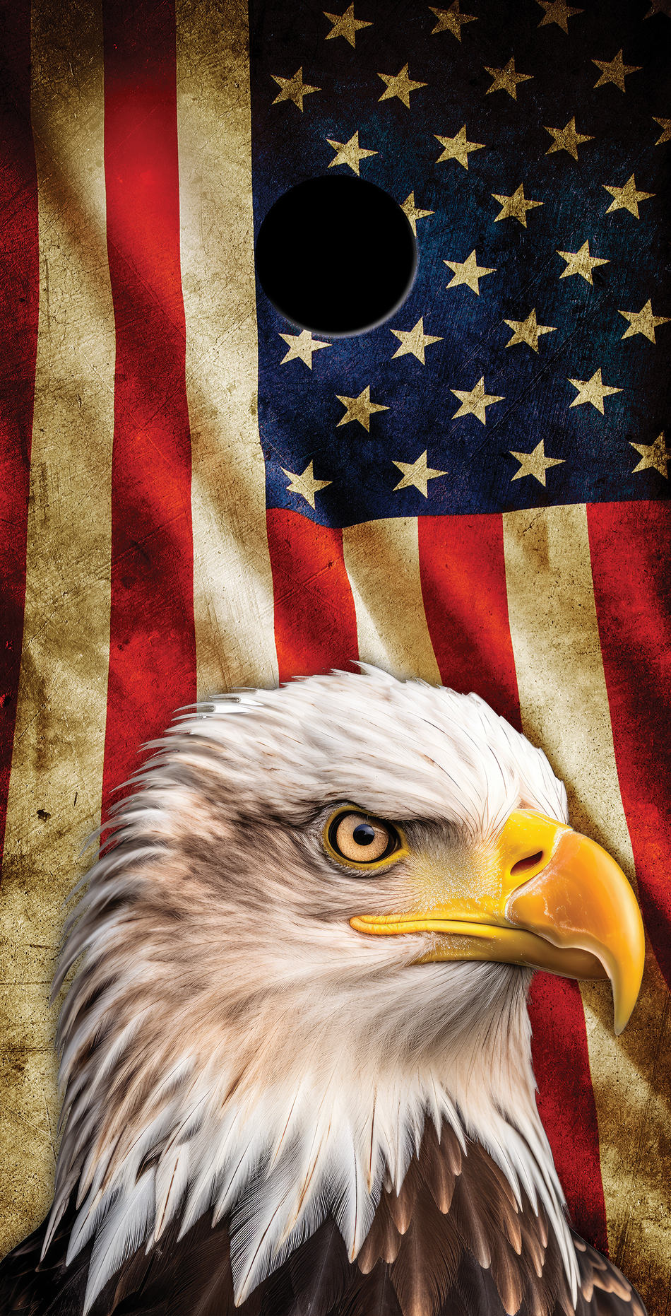 American Eagle Flag Cornhole Vinyl Wraps Set