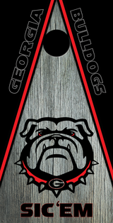 2 x Georgia Bulldogs Football Cornhole Board Bag Toss Vinyl Wrap Set- Universal Fit Oracal 3M