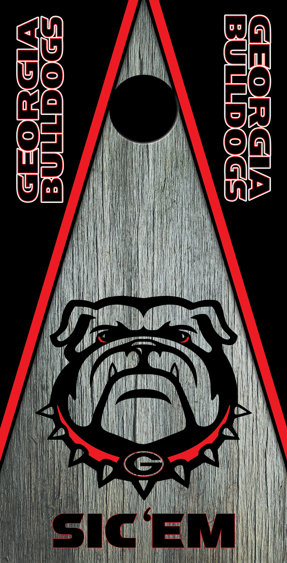 2 x Georgia Bulldogs Football Cornhole Board Bag Toss Vinyl Wrap Set- Universal Fit Oracal 3M