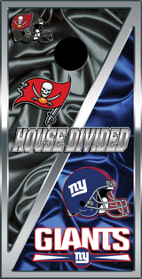 2 x House Divided Football Cornhole Board Bag Toss Vinyl Wrap Set- Universal Fit Oracal 3M