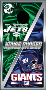 2 x House Divided Football Cornhole Board Bag Toss Vinyl Wrap Set- Universal Fit Oracal 3M