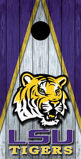 2 x LSU Tigers Football Cornhole Board Bag Toss Vinyl Wrap Set- Universal Fit Oracal 3M