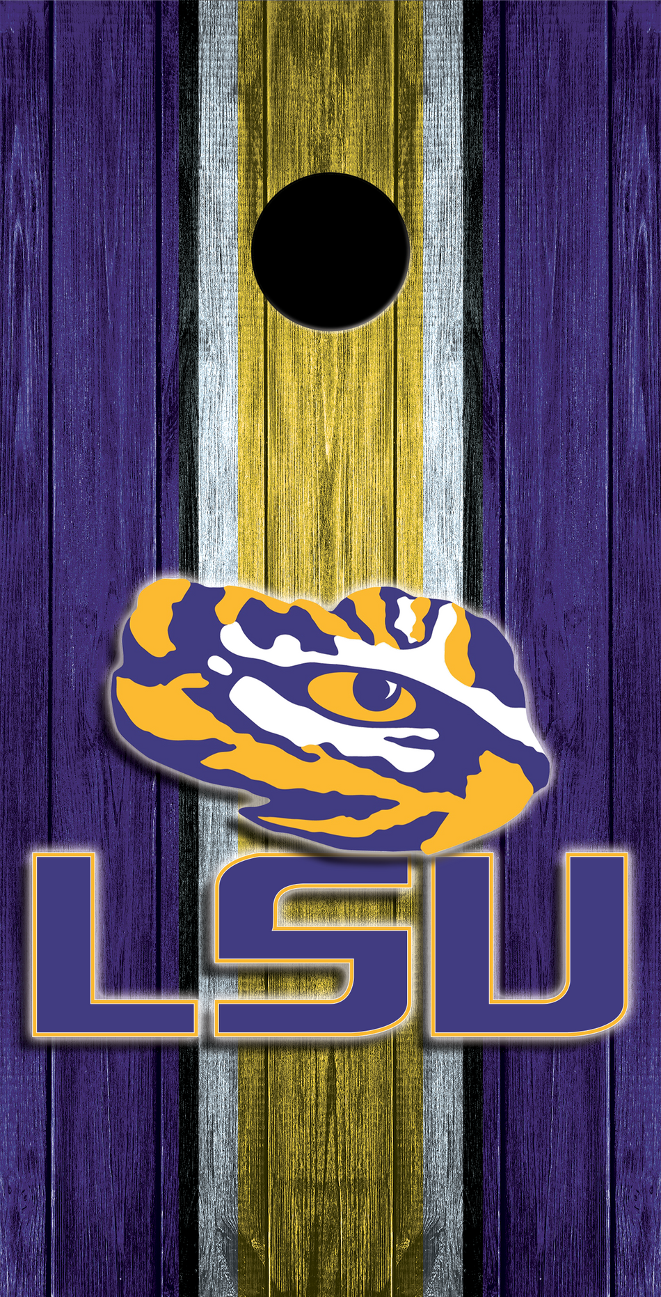 2 x LSU Tigers Football Cornhole Board Bag Toss Vinyl Wrap Set- Universal Fit Oracal 3M