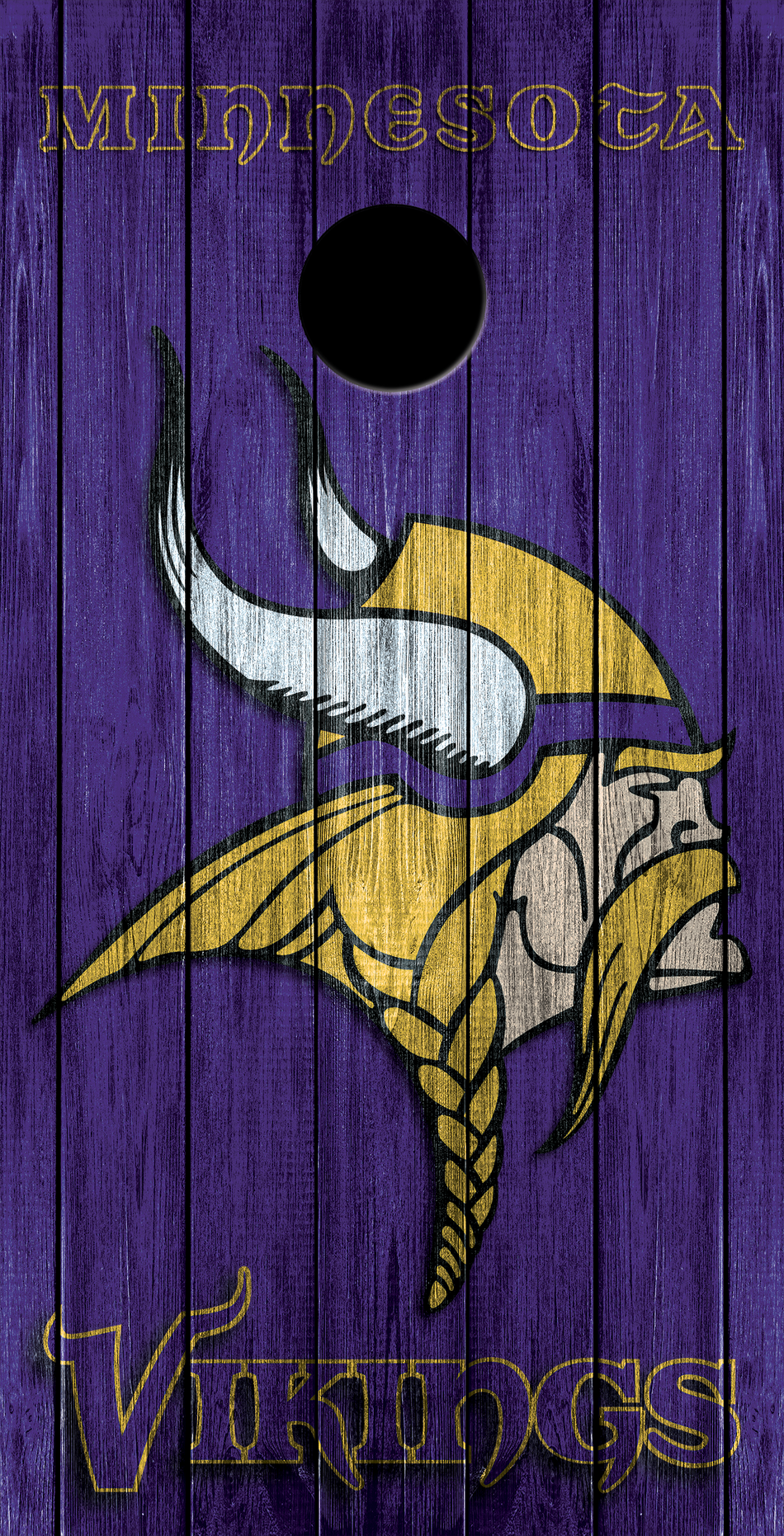 2 x Minnesota Vikings Football Cornhole Board Bag Toss Vinyl Wrap Set- Universal Fit Oracal 3M