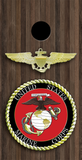 2x Marine Corps Aviator Cornhole Board Bag Toss Vinyl Wrap Set-Universal Fit Semper Fide