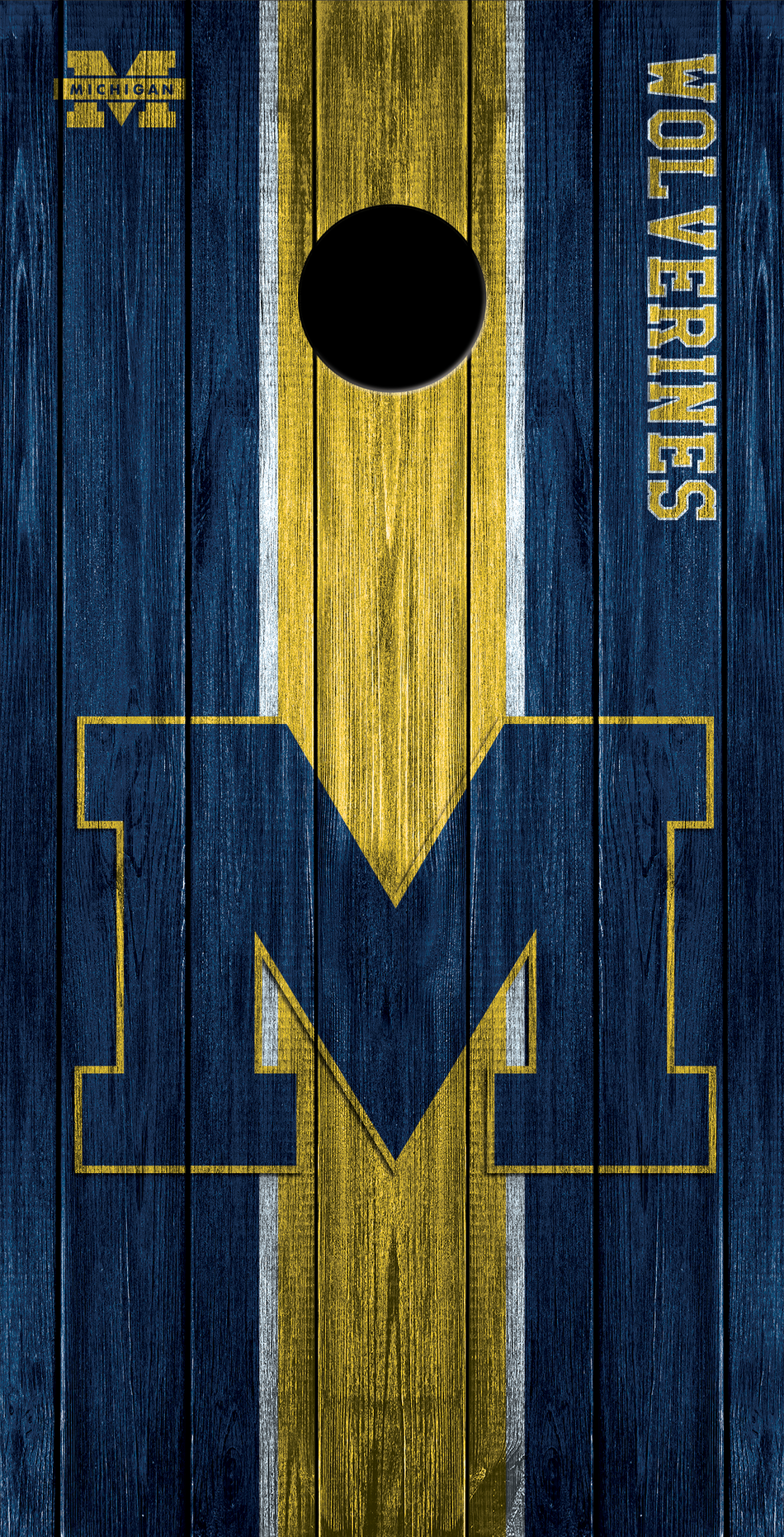 2 x Michigan Football Cornhole Board Bag Toss Vinyl Wrap Set- Universal Fit Oracal 3M