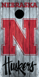 2 x Nebraska Huskers Football Cornhole Board Bag Toss Vinyl Wrap Set- Universal Fit Oracal 3M