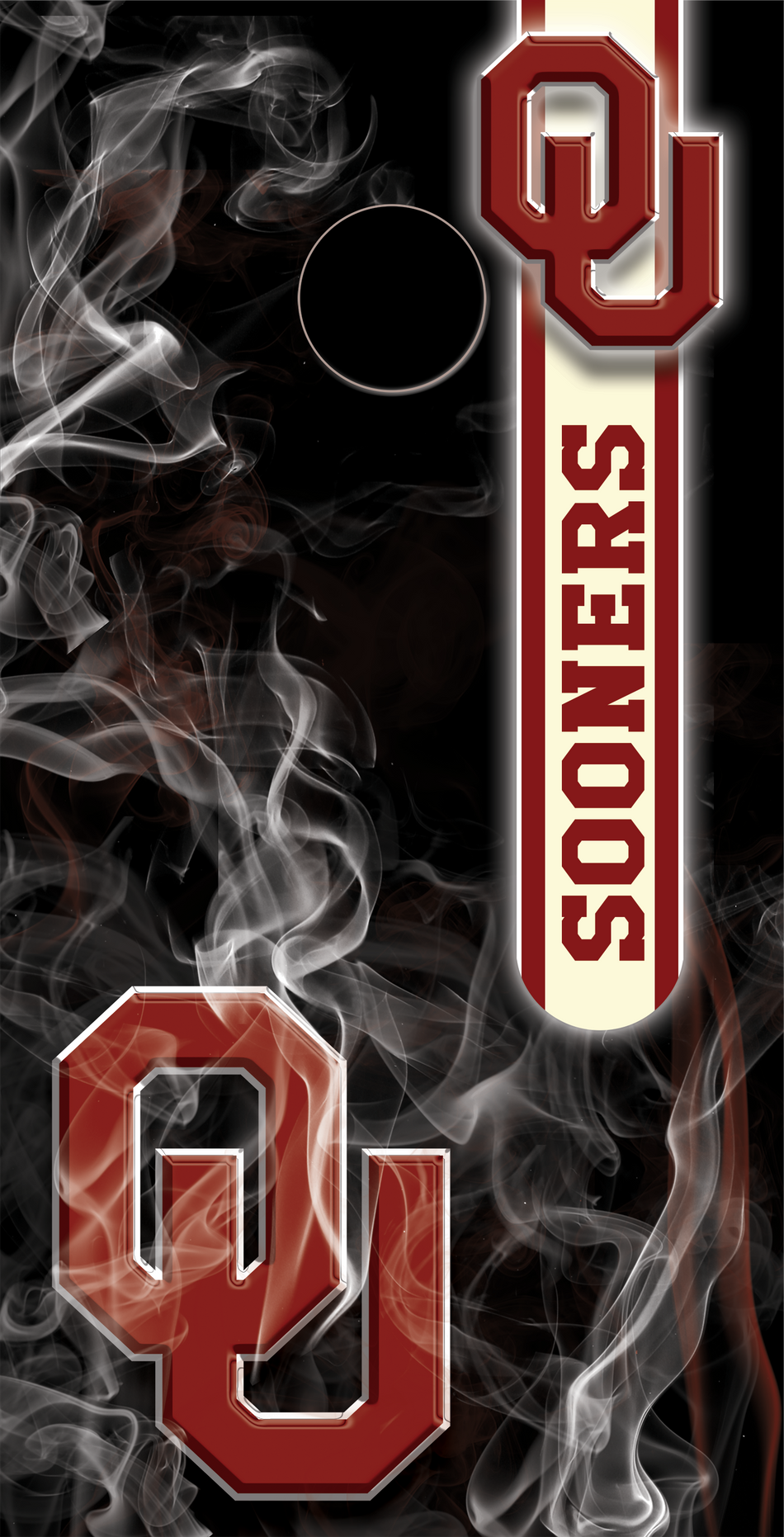 OU Sooners Smoke Cornhole Vinyl Wraps Set