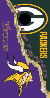 2 x Minnesota Vikings Football Cornhole Board Bag Toss Vinyl Wrap Set- Universal Fit Oracal 3M