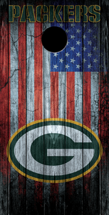 2 x Green Bay Packers Football Cornhole Board Bag Toss Vinyl Wrap Set- Universal Fit Oracal 3M