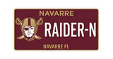 Navarre Raiders License Plates