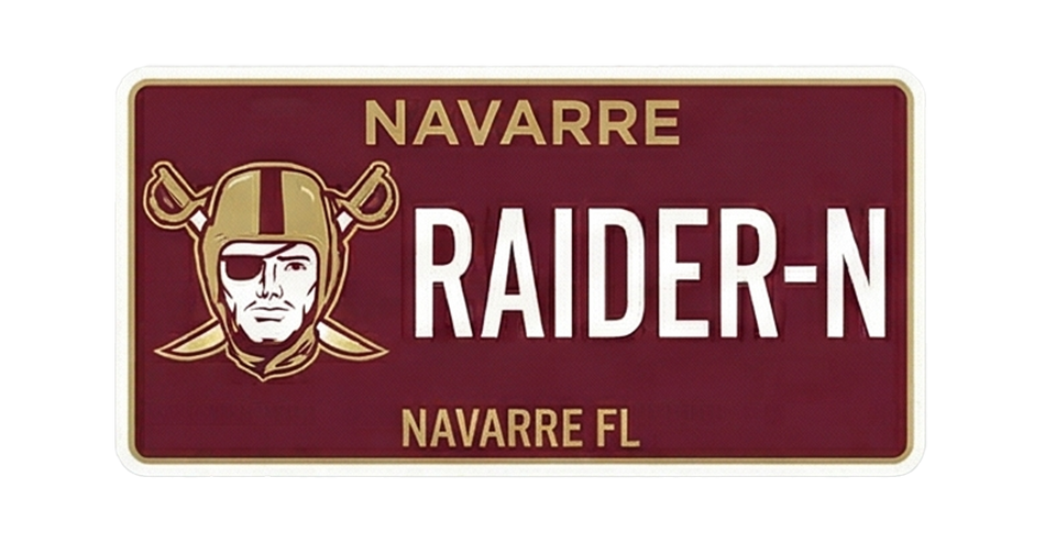 Navarre Raiders License Plates