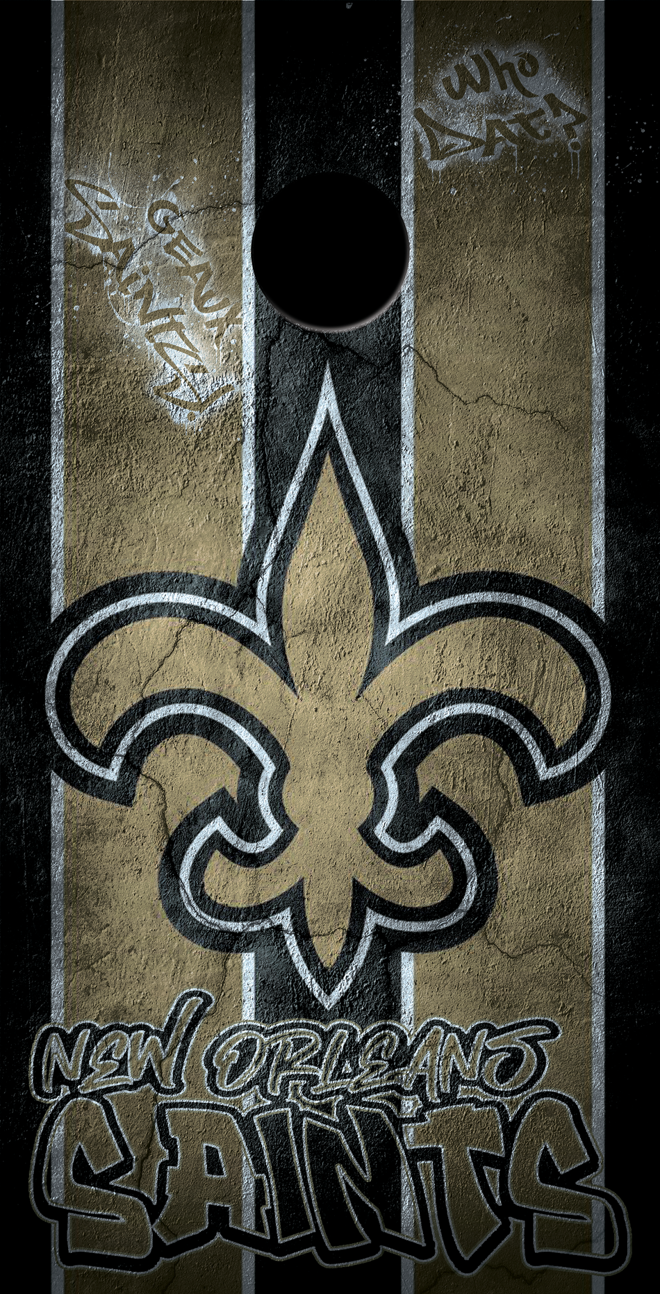 2 x New Orleans Saints Football Cornhole Board Bag Toss Vinyl Wrap Set- Universal Fit Oracal 3M