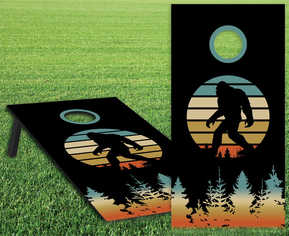 Cornhole Board Bag Toss Vinyl Wrap Set-Bigfoot Sasquatch Universal Fit Oracal 3M