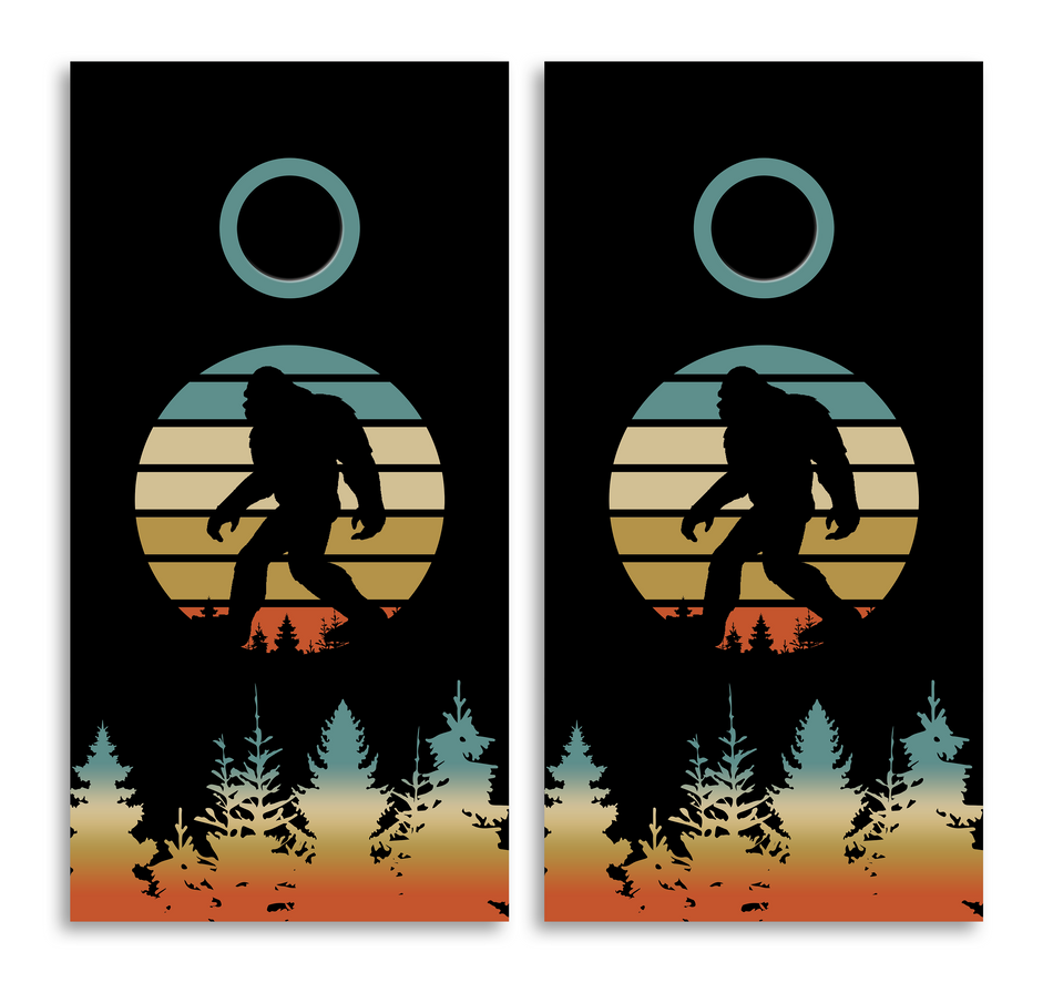 Cornhole Board Bag Toss Vinyl Wrap Set-Bigfoot Sasquatch Universal Fit Oracal 3M