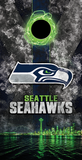 2 x Seattle Seahawks Football Cornhole Board Bag Toss Vinyl Wrap Set- Universal Fit Oracal 3M