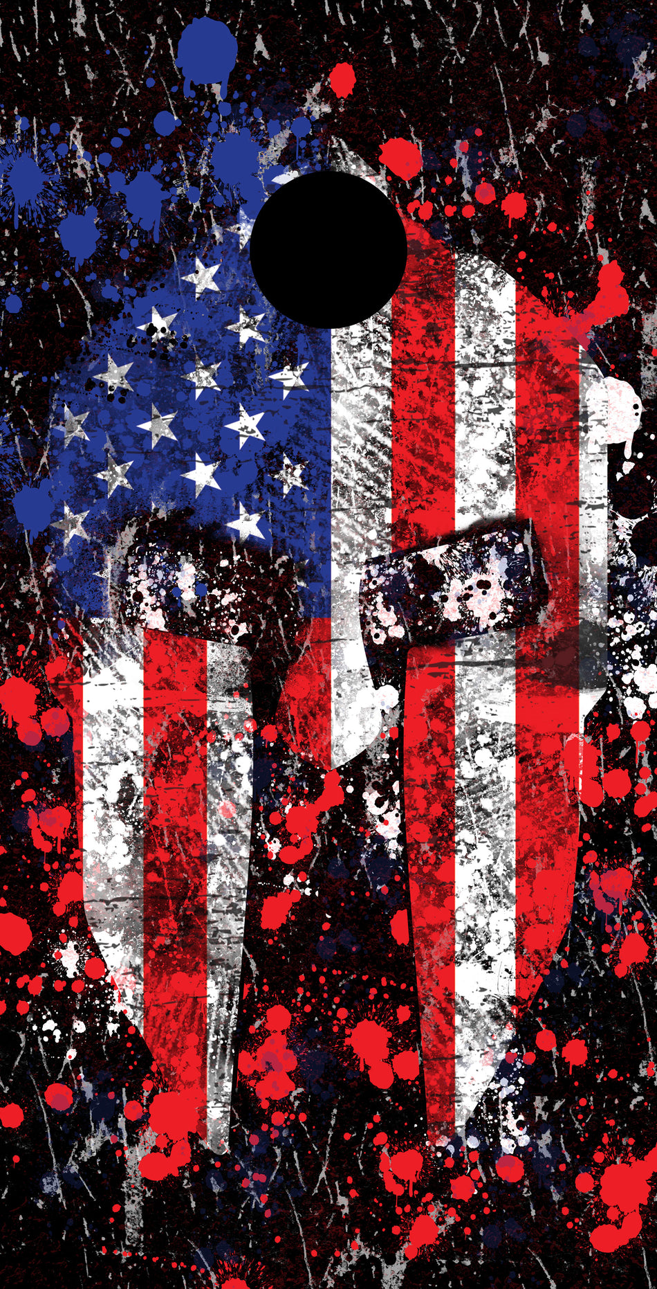 Spartan Splatter Flag Cornhole Vinyl Wraps Set (Copy)