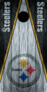 2 x Steelers Football Cornhole Board Bag Toss Vinyl Wrap Set- Universal Fit Oracal 3M