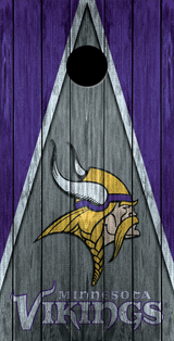 2 x Minnesota Vikings Football Cornhole Board Bag Toss Vinyl Wrap Set- Universal Fit Oracal 3M