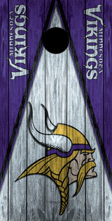 2 x Minnesota Vikings Football Cornhole Board Bag Toss Vinyl Wrap Set- Universal Fit Oracal 3M