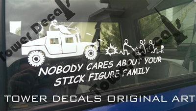 Nobody Cares About Your Stick Figure Family- Military edition