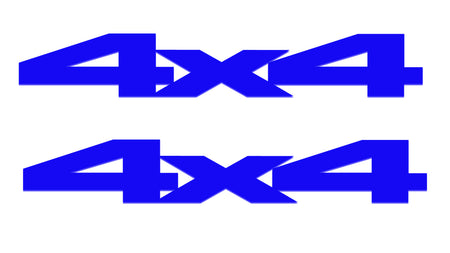 Blue 4X4 Bedside Vinyl Decals  Dodge Ram 1500 2500 3500 