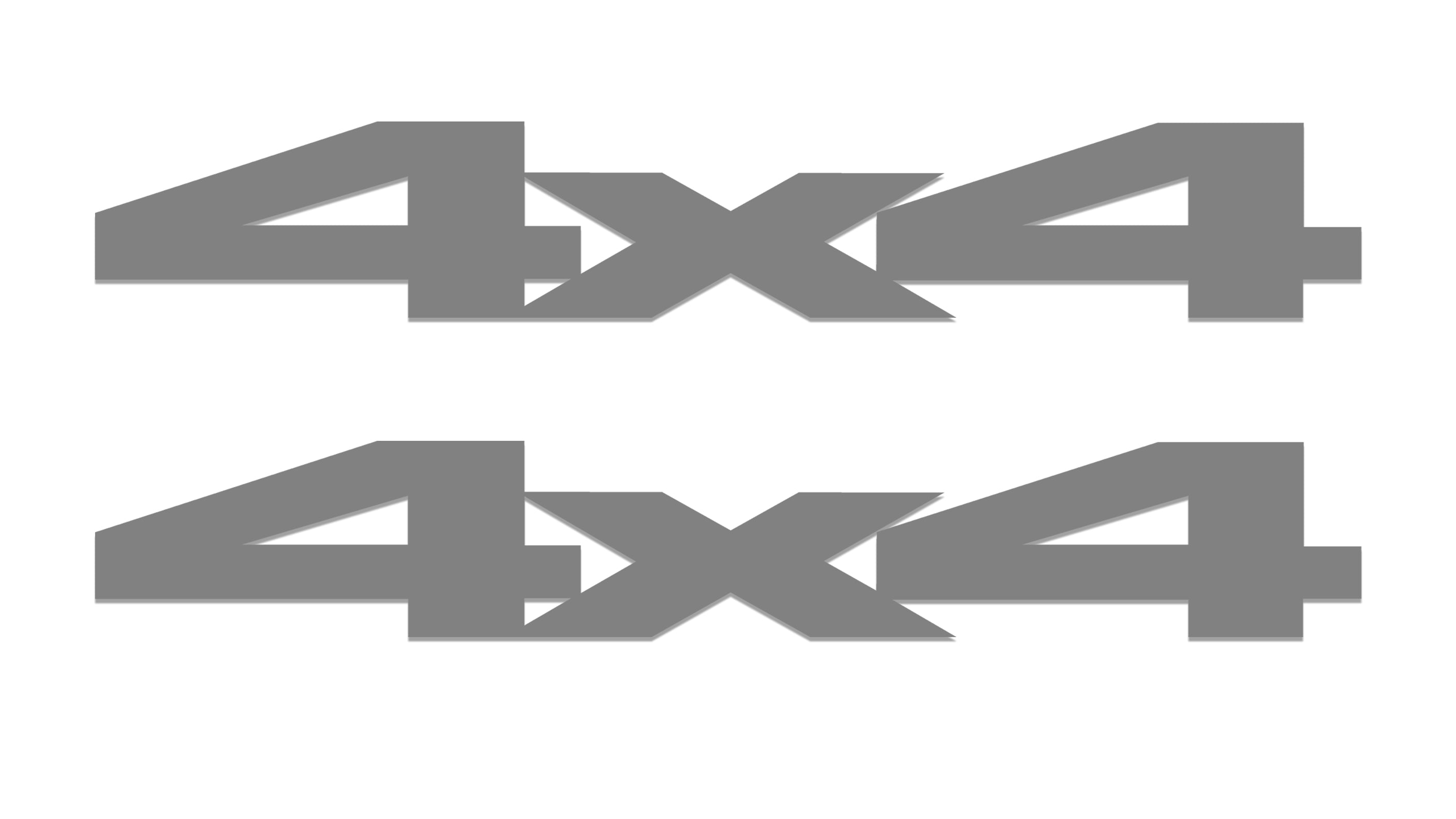 Grey 4X4 Bedside Vinyl Decals  Dodge Ram 1500 2500 3500 