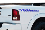 Blue 4x4 Off-Road Bedside Vinyl Decals  Dodge Ram 1500 2500 3500 Power Wagon